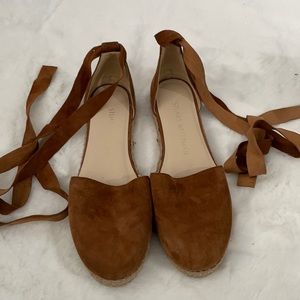 Stuart Weitzman flats with a wraparound